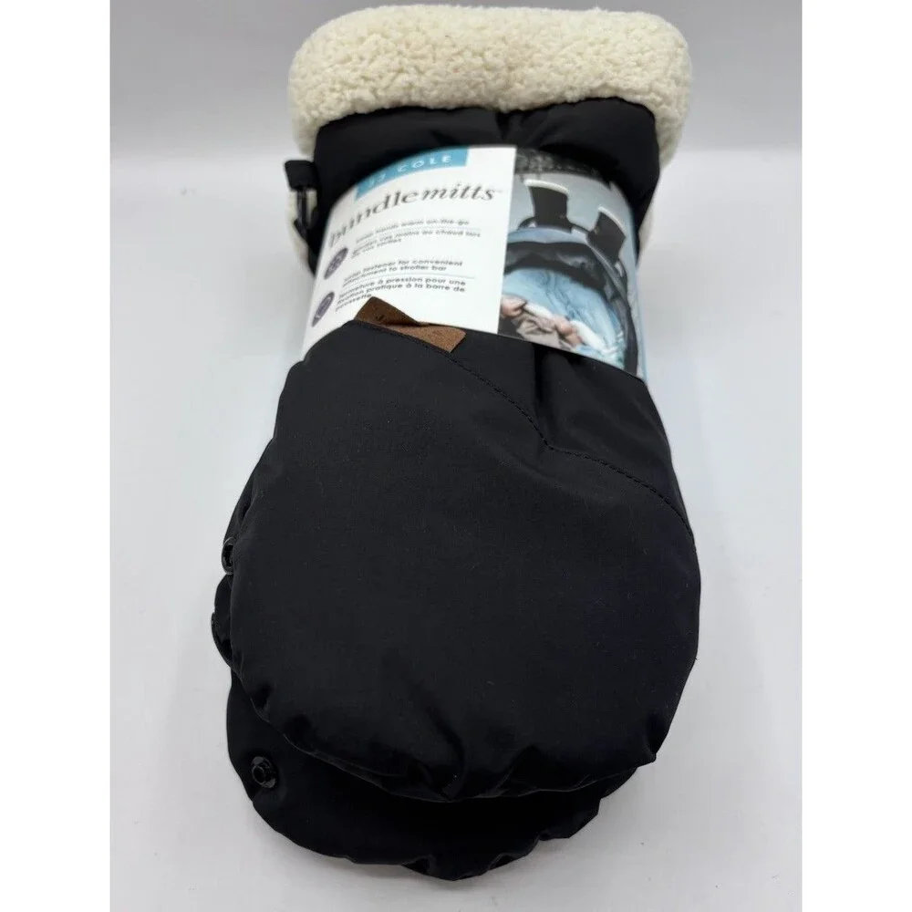 JJ Cole BundleMitts Black Winter Stroller Hand Muff Attachment New NIP